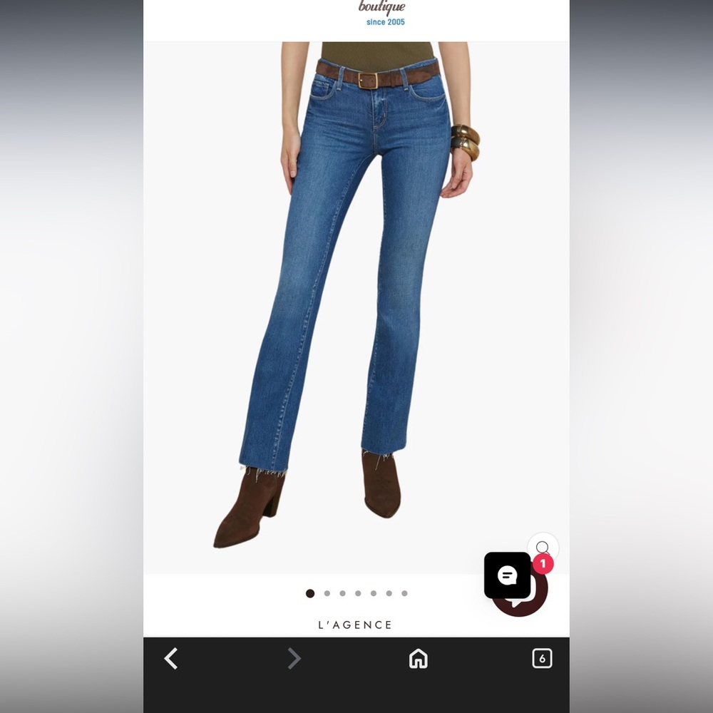L'AGENCE Sneeki Low-Rise Straight-Leg Jean In Stockton - 29" Waist / Stockton× 1